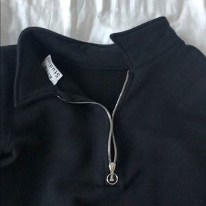 ACNE Studios Black Zip Sweatshirt “Lee Fleece”